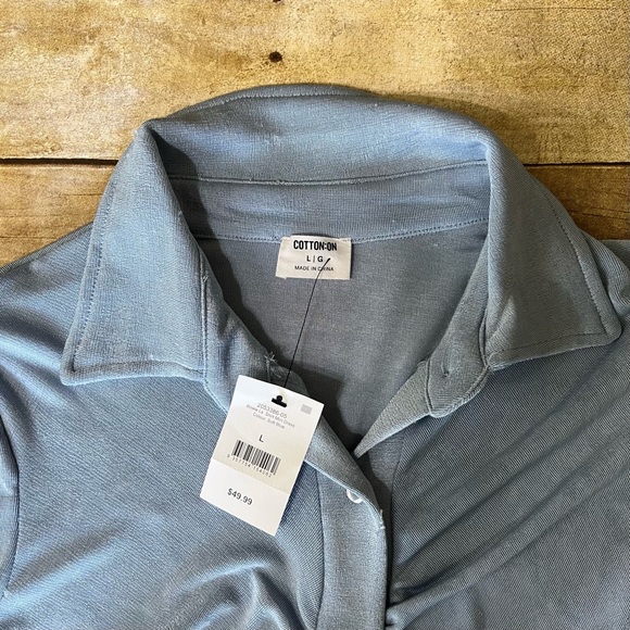 Cotton On Large Womens Slinky Dress Light Blue - Picture 9 of 9